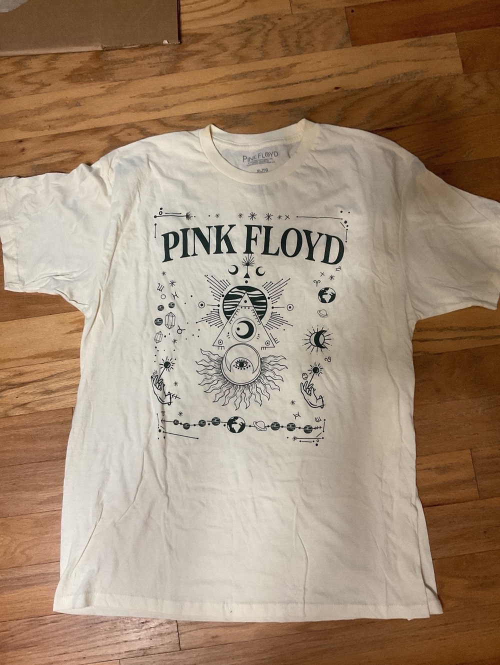 Pink Floyd Celestial Astrology Graphic T-Shirt - Cream/Beige Size XL Band Tee
